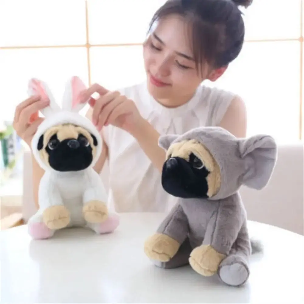 Knuffels Pug Hond Knuffels Konijn Olifant Cosplay Dinosaurus Gevulde Sharpei Hond 20CM Leeuw Schapen Luipaard