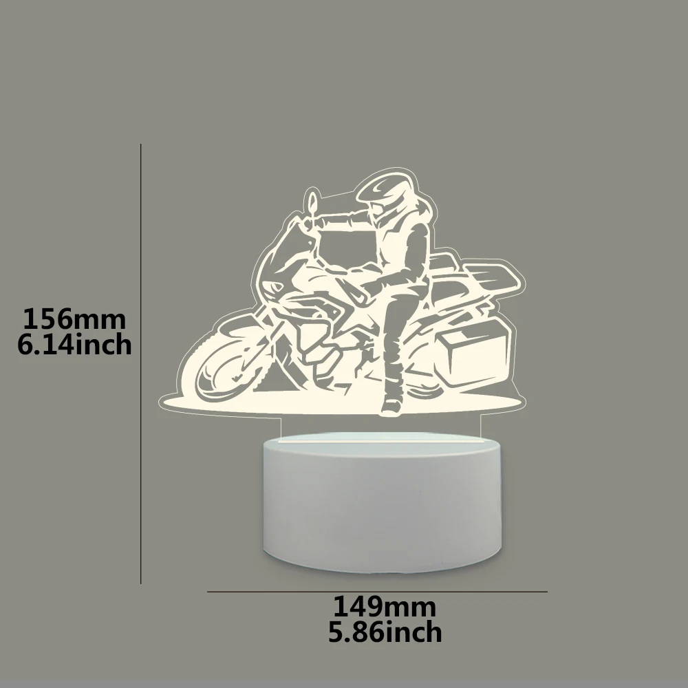 Motorcycle Fashion Led Night Light Gift For Kids Bedroom Manga Anime Figure Lights Children