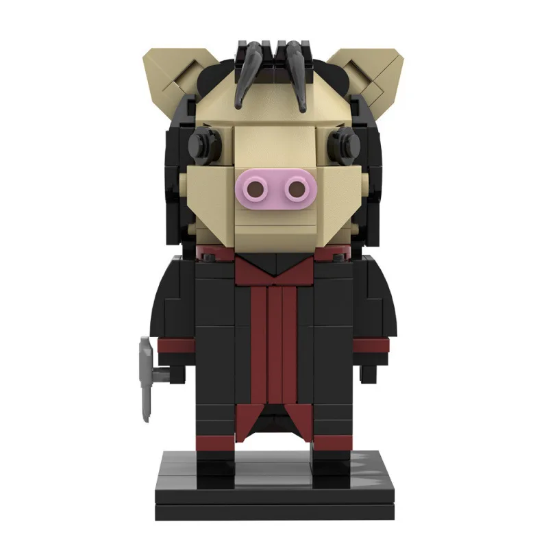 MOC Puzzle DIY Creative Pig Mask Building Block Toy Bricks Children, Hobbies Collection Gifts