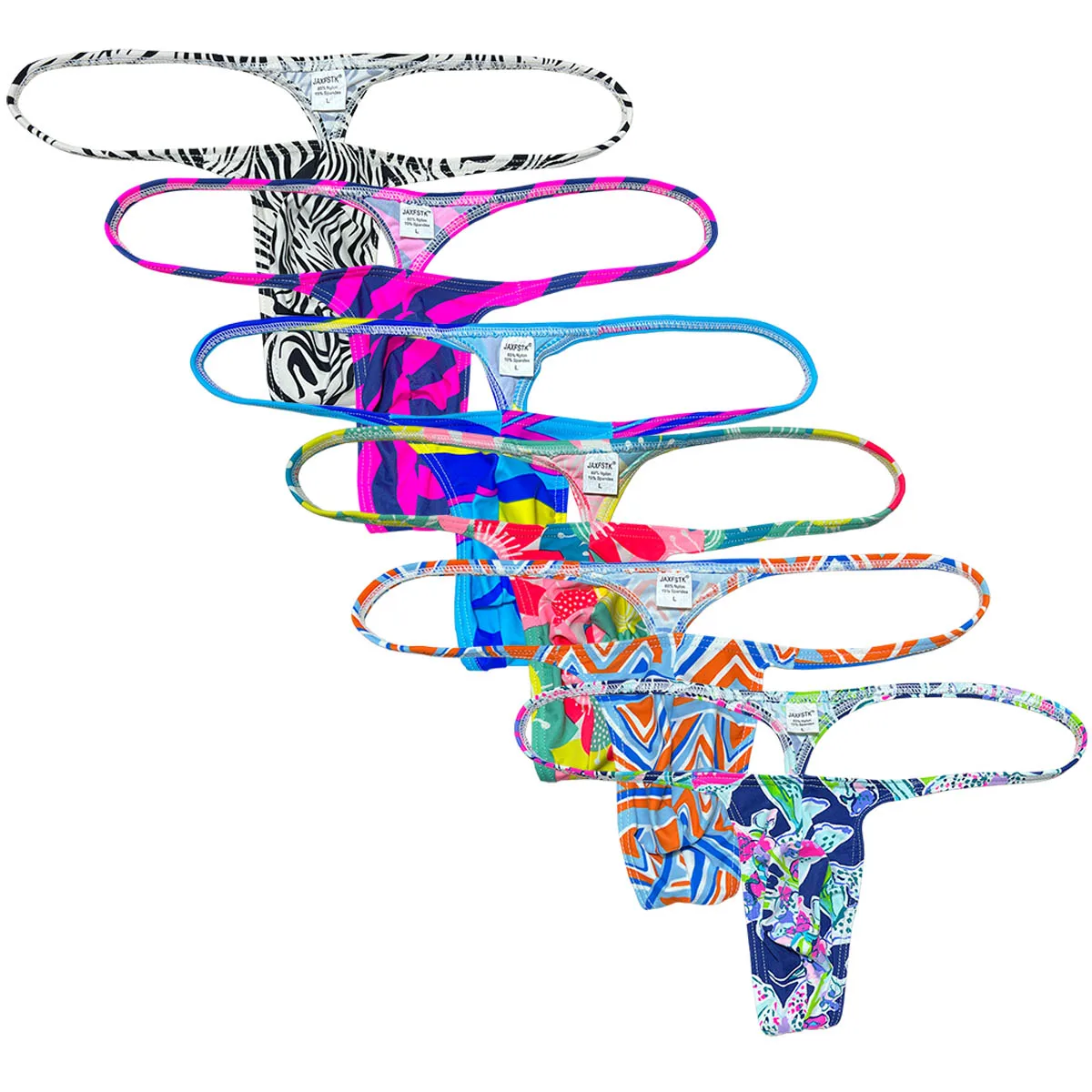 

Men's Sexy String Thong Underwear Pouch Bikini Underpants Swimming Thong Tangas Men G-string Brief Print Stretchy Breathable