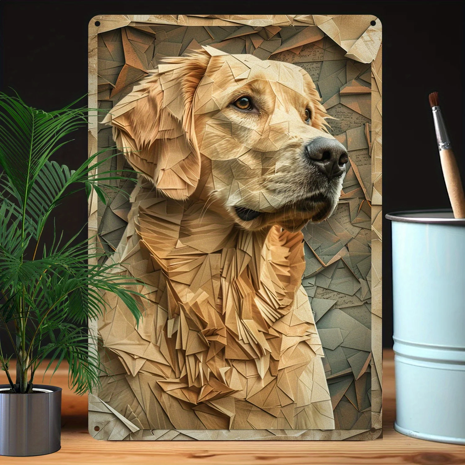

Autumn Winter 2D Effects Sign: Golden Retriever Theme, Perfect for Home, Gym,Garden, Store, Toilet, Funny, Vintage, Decoration