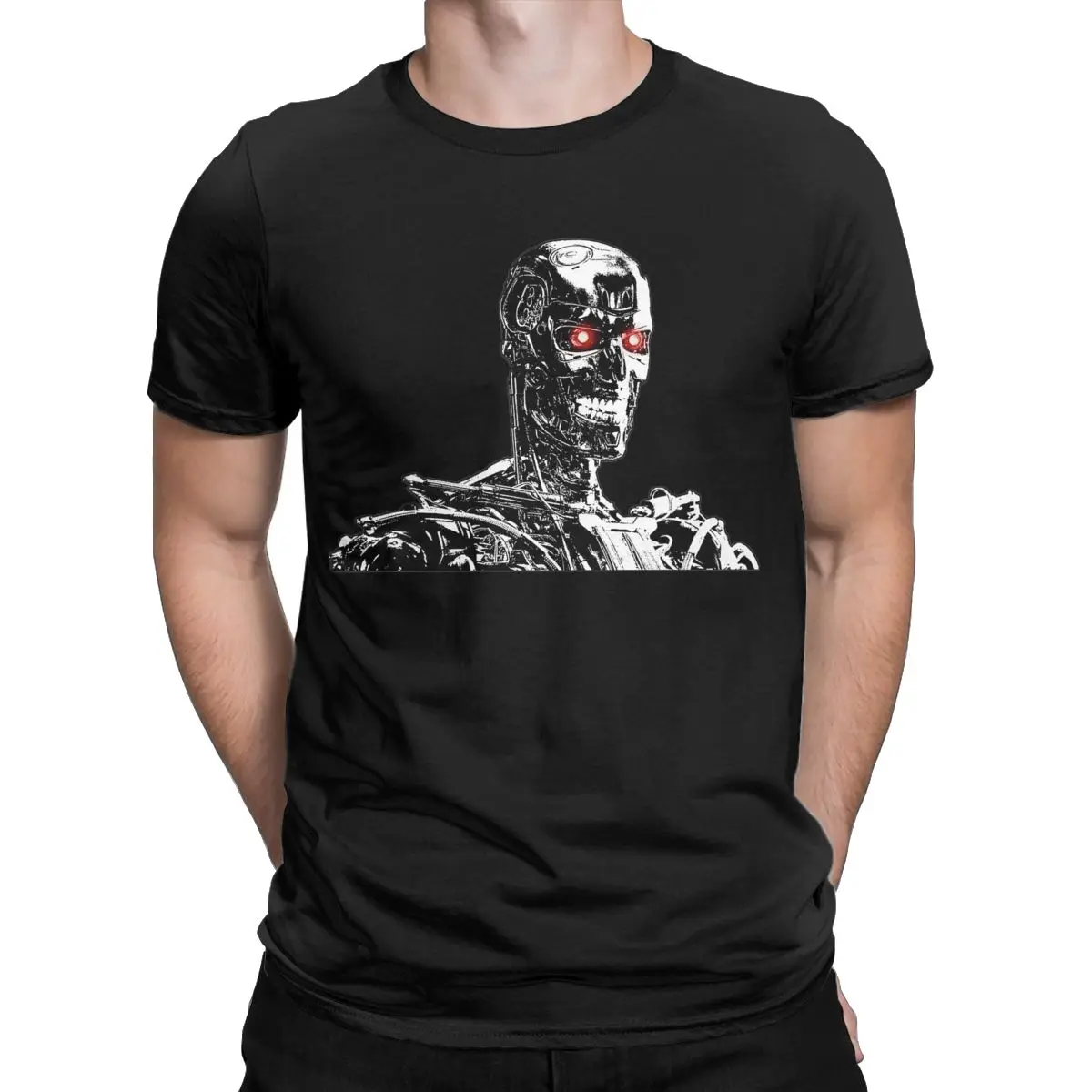 Men's T-Shirt Terminators Endoskeleton Novelty Cotton Tees Short Sleeve T Shirt Crewneck Clothes Party