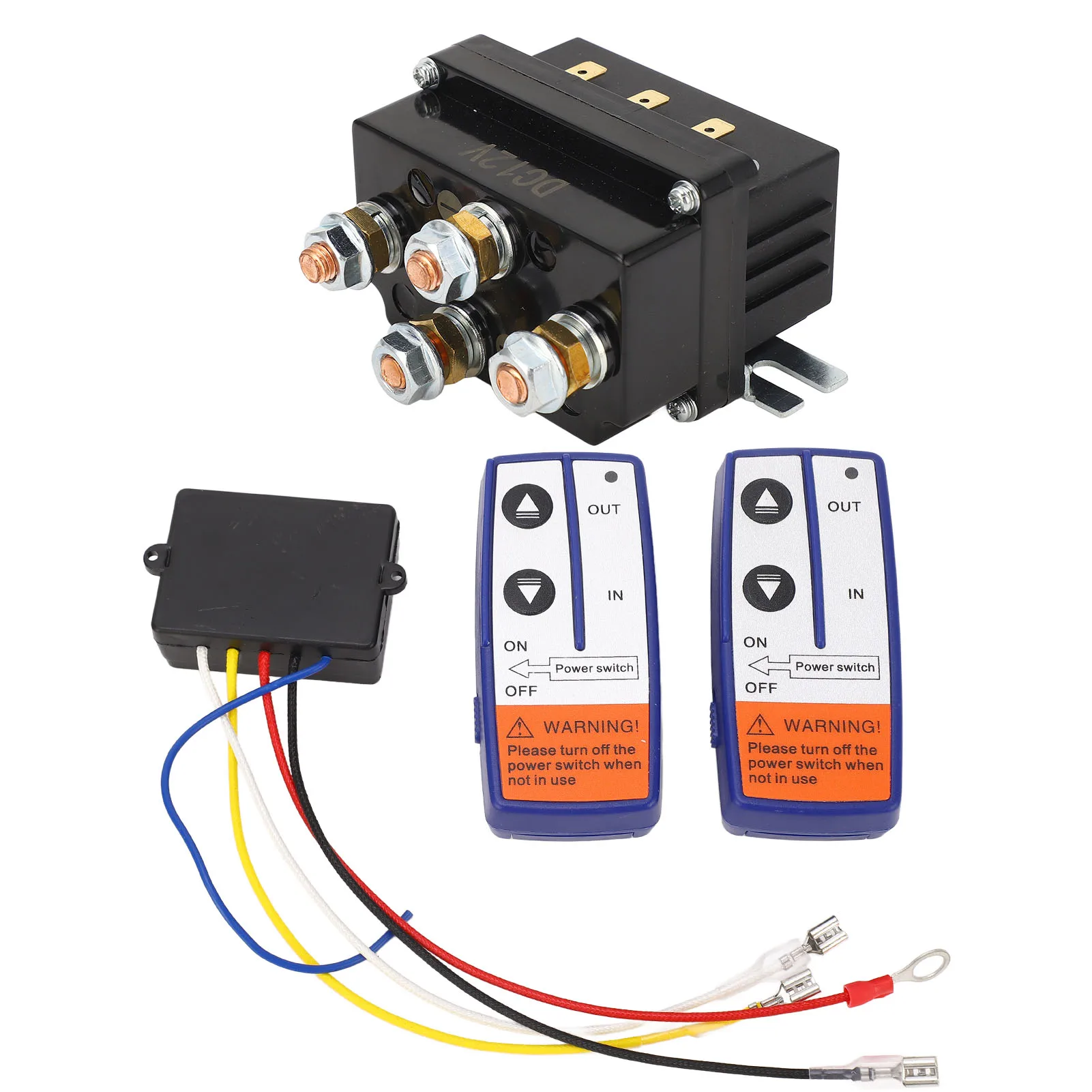 12V 500A Winch Relay Kit Remote Control Winch Relay Contactor  for ATV Snowmobile Mowers Remote Control Winch Relay Kit