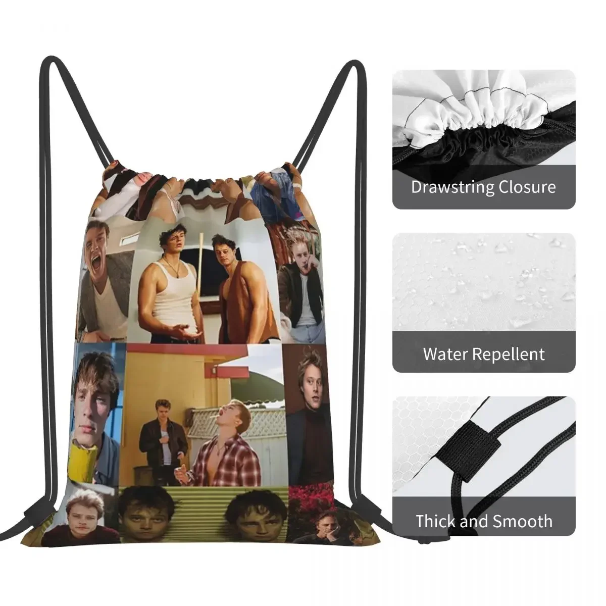 JJ Maybank - Rudy Pankow Backpacks Portable Drawstring Bags Drawstring Bundle Pocket Sports Bag Book Bags For Travel School