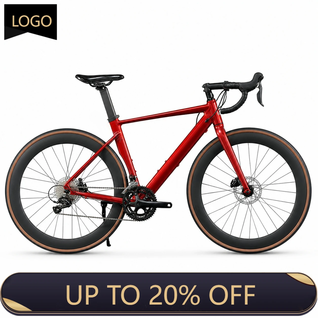 QQA 700C aluminum alloy road bike 14/16/18 speed optional, disc brake, hard fork, suitable for racing, unisex design