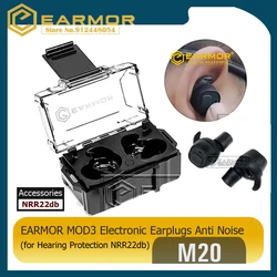 EARMOR M20 Electronic Earplugs Anti Noise Ear Plug Noise Canceling Ear Muff for Shooting Hearing Protection NRR22db