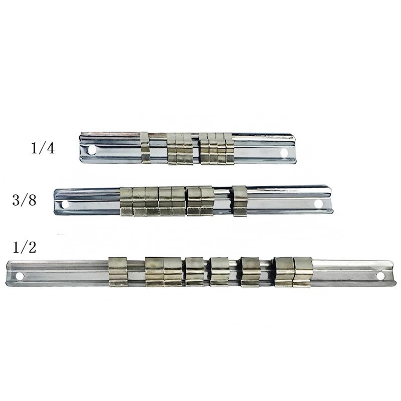 1pc/3pcs Set 8-Clip Socket Rack Holder for 1/4