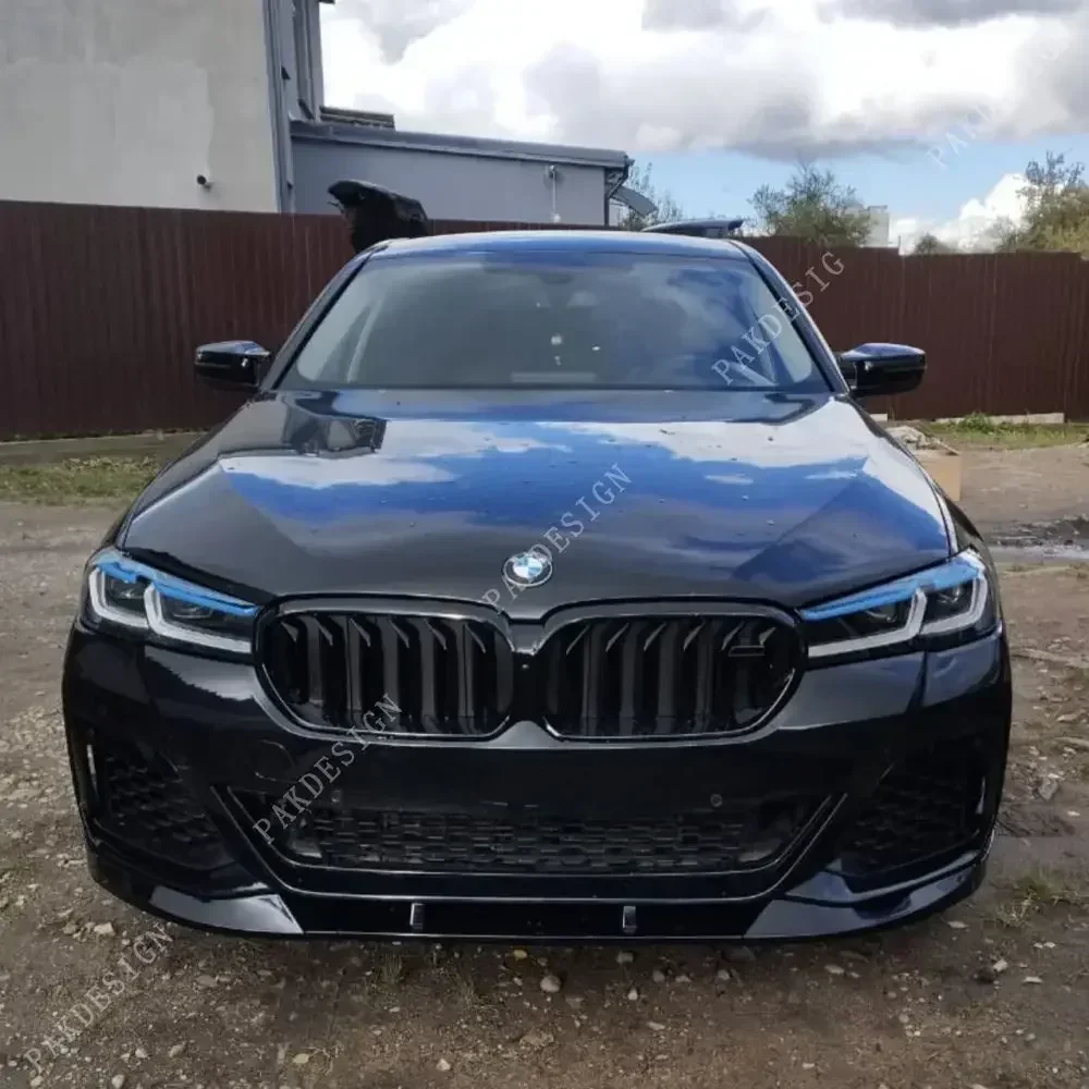 MP Style Front Bumper Lip Spoiler Splitter Body Kits Tuning for BMW 5 Series G30 G31 LCI 520i 520d 530i 530d M550i 2020-2023 ABS