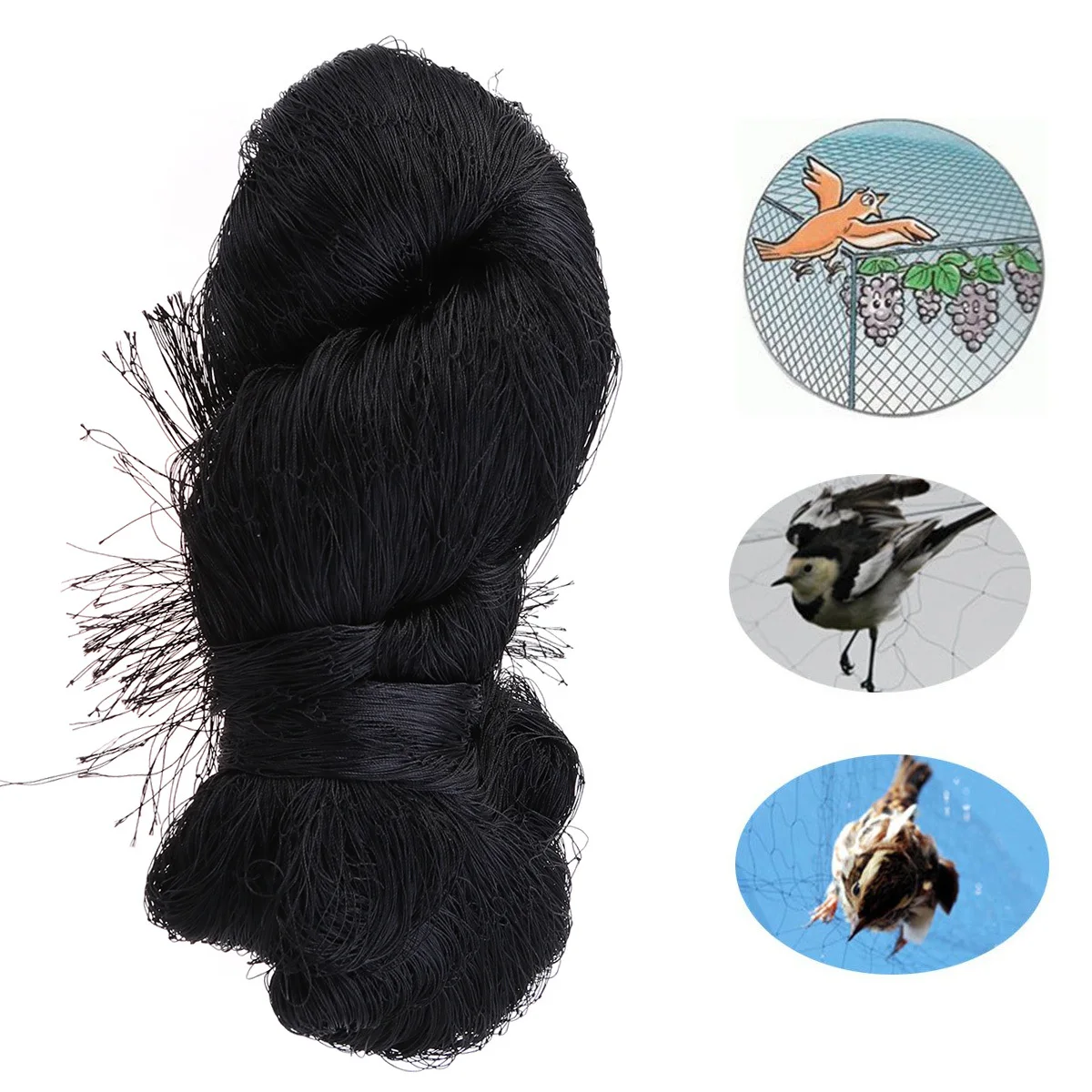 

7.5x15m Bird Proofing Net 12 Screws Durable Nylon Mesh for Farm Orchard Vineyards Vegetable Gardens Protection