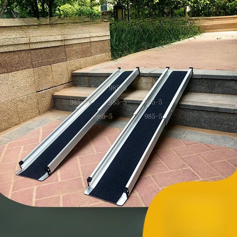 Portable Retractable Loading Ramp Board, Suitable for Wheelchair, Electric Vehicle, Air Box and Trolley for Stairs Step Access