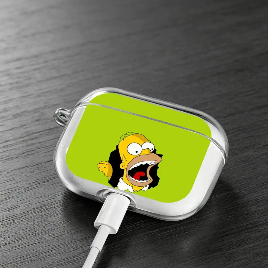 Fly S-Simpsons Clear Earphone Cases Cover Case For Airpods 5 Pro3 4 3 Pro Pro2 2 1