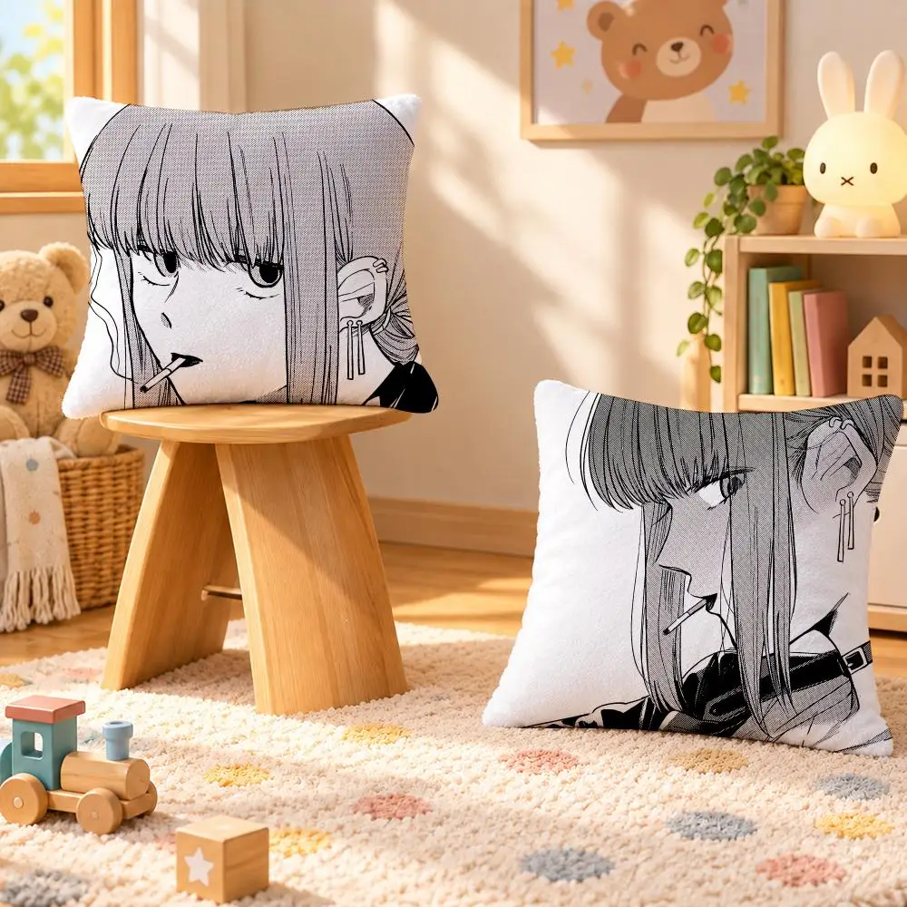 Manga Smoking Behind The Supermarket Cushion Cover Personalized Decorative Living Room Home Sofa Bedroom Office Car Decor
