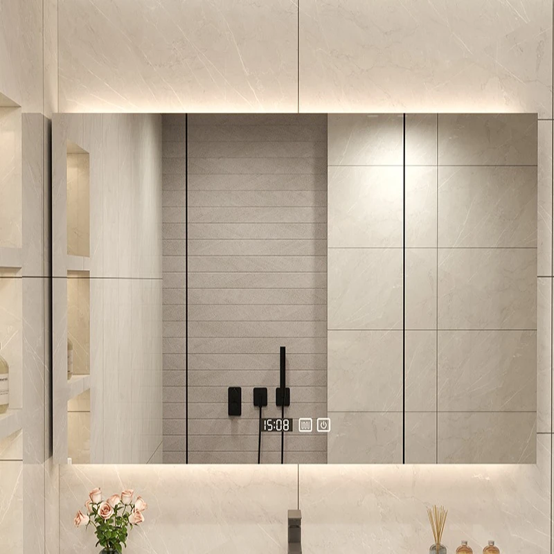 Bathroom smart mirror cabinet wall-mounted separate light defogging bathroom cabinets storage space saving bad schrank furniture