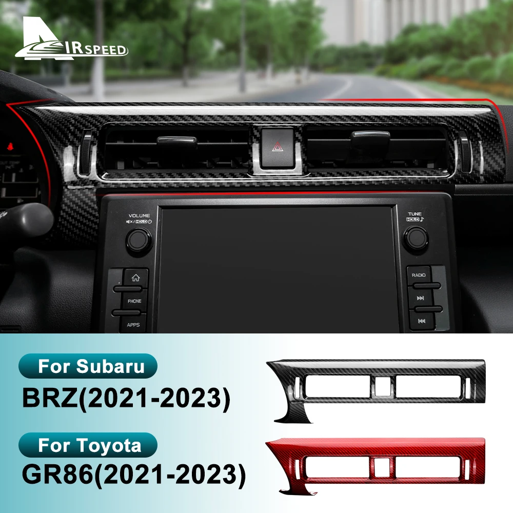 

Practical hot sale For Subaru BRZ Toyota GR86 2021- 2023 center air vent left turn car interior real hard carbon fiber cover