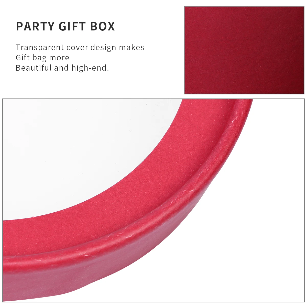 

Round Gift Boxes Transparent Lid Christmas Candy Storage Container Party Decor Packaging Bag For Small Gifts Durable