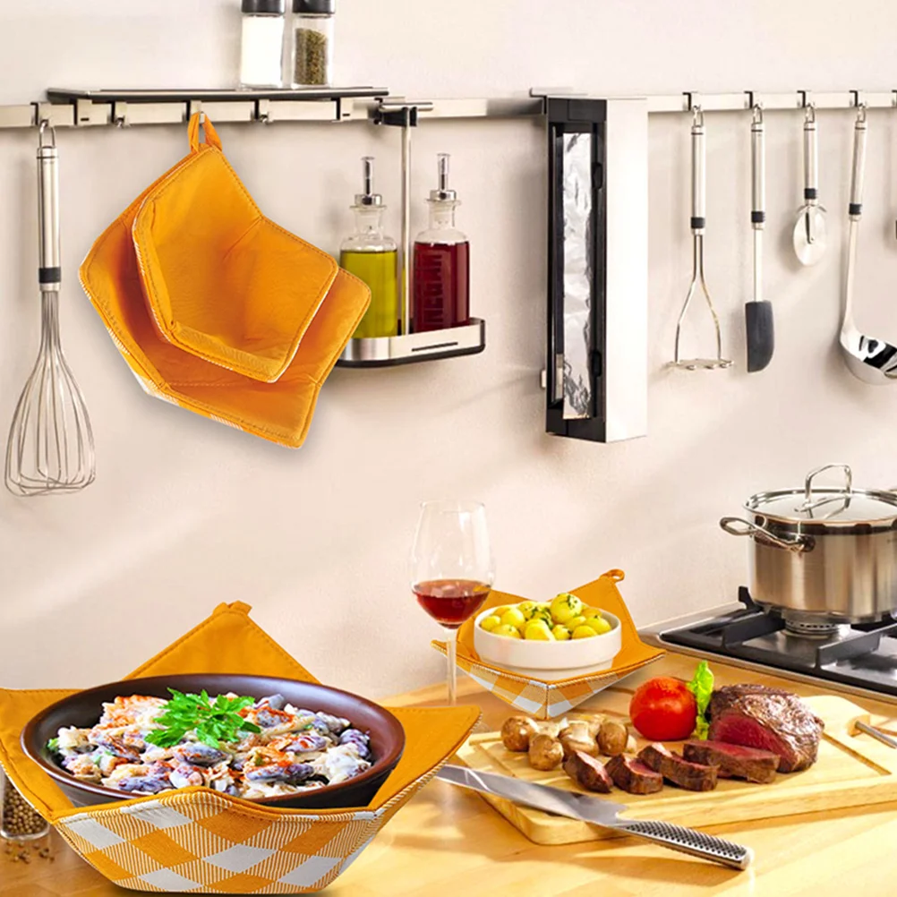 

2 Pcs Bowl Warmer Microwave Dish Rack Soup Bowls Holders for Hot Food Heating Cozy