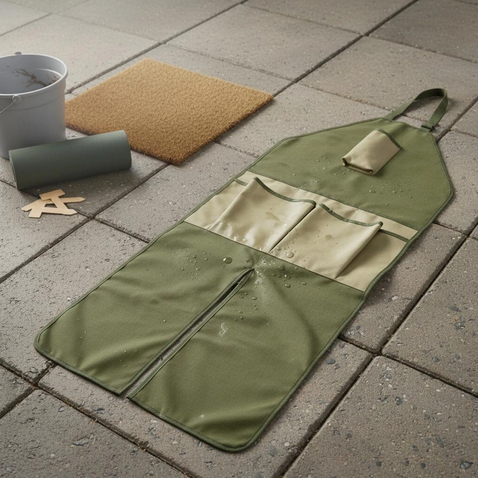 

Gardening Apron with Pockets Waterproof Pruning Apron Workwear Adjustable Straps Shielding Clothing Hands Unrestricted