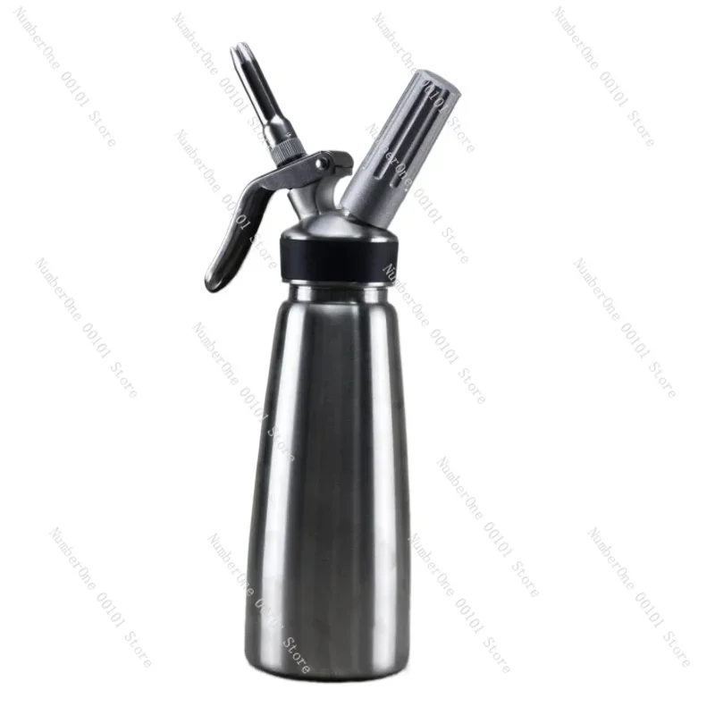 500ml Cream Whipper Dispenser, Aluminum Cream Frother with Stainless Steel Nozzles, Piping Bottle for Whipped Cream and Desserts