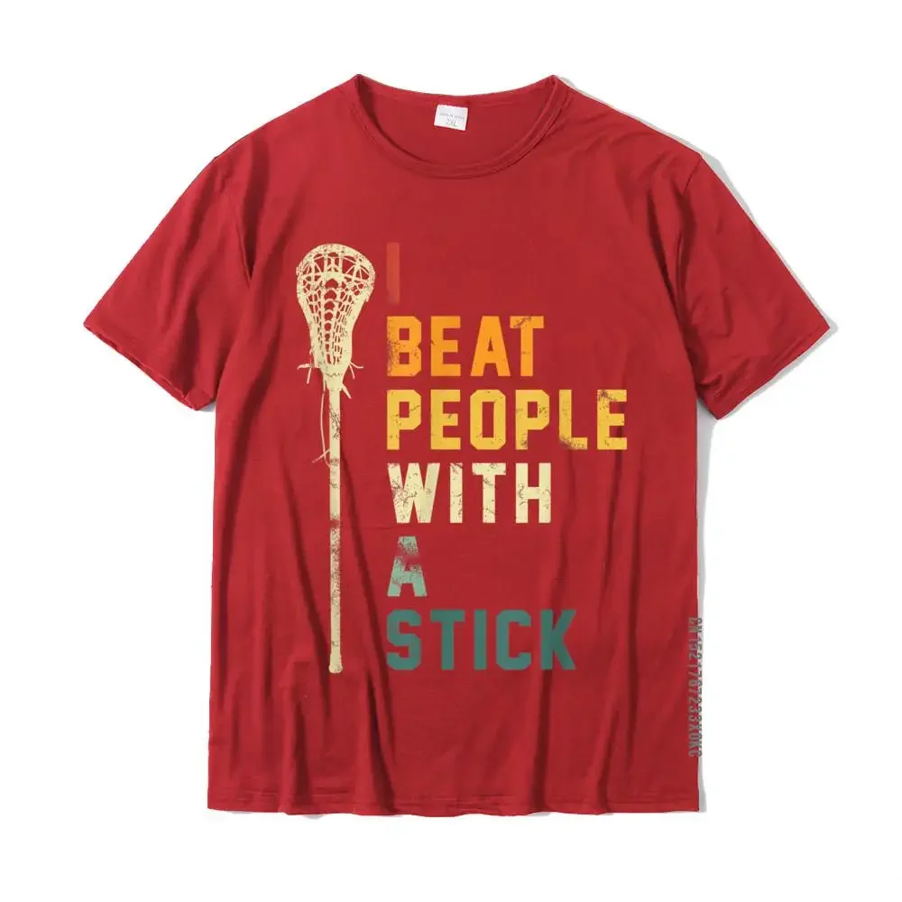 I Beat People With A Stick - Funny Gift Men Women T-Shirt Tops & Tees Retro Funny Cotton Adult Tshirts Funny