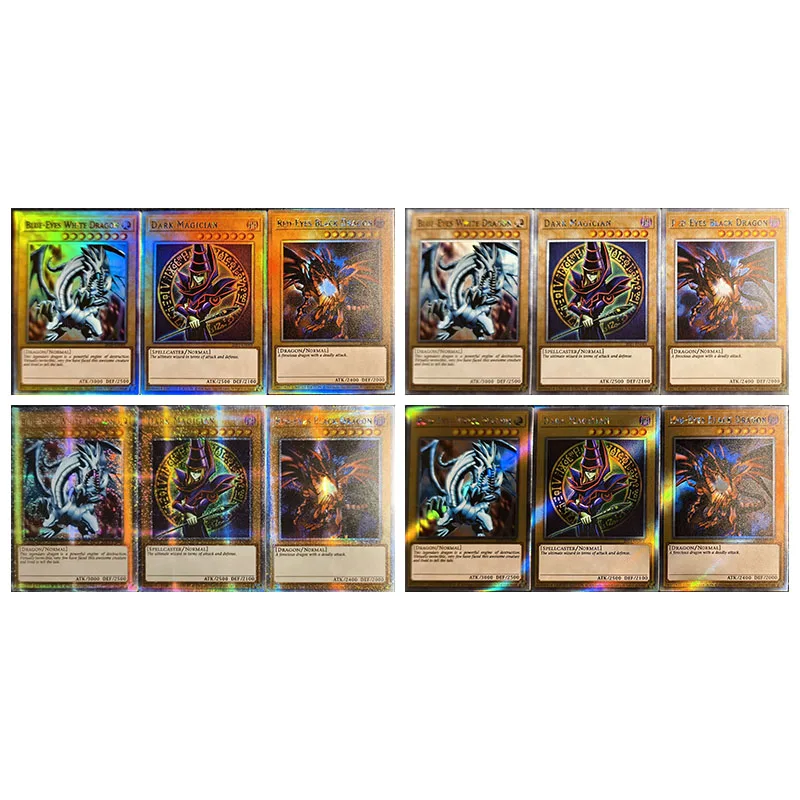 Anime Yu-Gi-Oh DIY ACG Tabletop Battle Game Collectible Card Egyptian God The Winged Dragon of Ra Toys for boys birthday present