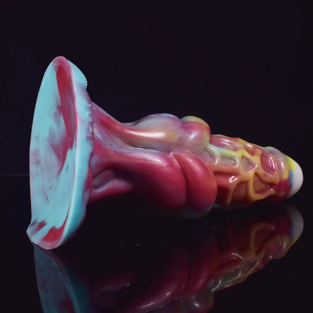 QKKQ Soft Silicone Fantasy Dildo with Strong Suction Cup Realistic Alien Penis Big Knot Butt Plug Anus Sex Toys For Men Women