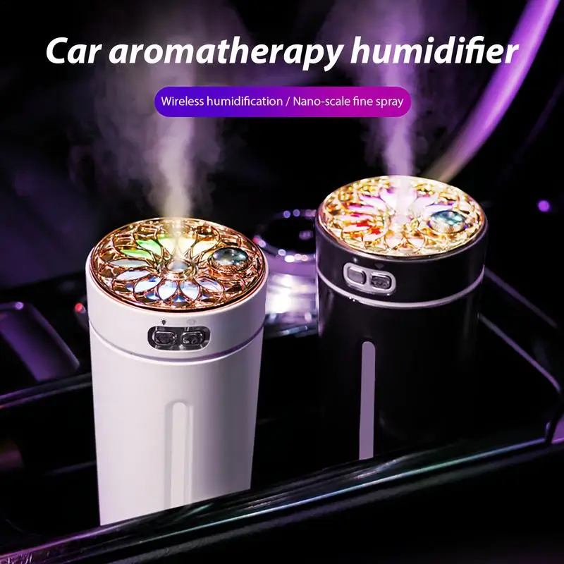 Humidificador difusor de coche, purificador de aire automático, recargable, USB, proyección de cielo estrellado