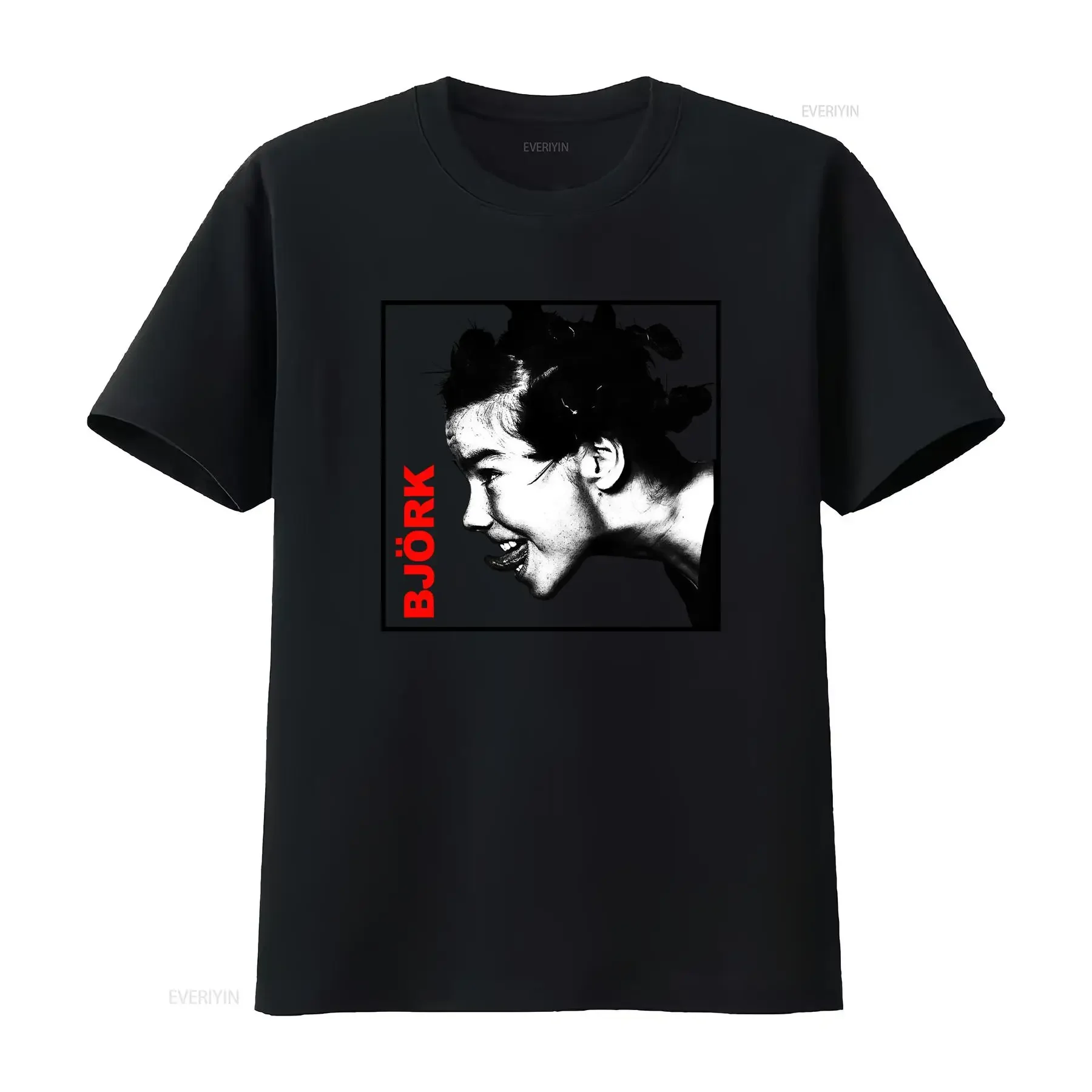 Bjork Fan Cotton T Shirt Full Size S 5XL Stylish Print Design vintage Washed Stretched Top For Everyday Wear homme Soft