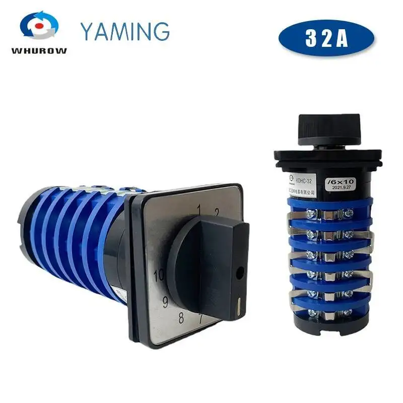 

Rotary Welding Machine Welder Switch 32A 6 Poles 10 Positions Universal Changeover Cam Selector KDHC-32/6*10