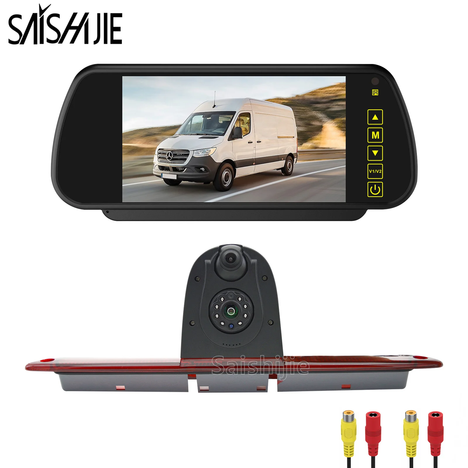 

Twin Lens Brake Light Reverse Camera Monitor Kit for Mercedes-Benz Sprinter VW Crafter Rear View Camera Dual Lens Backup Camera