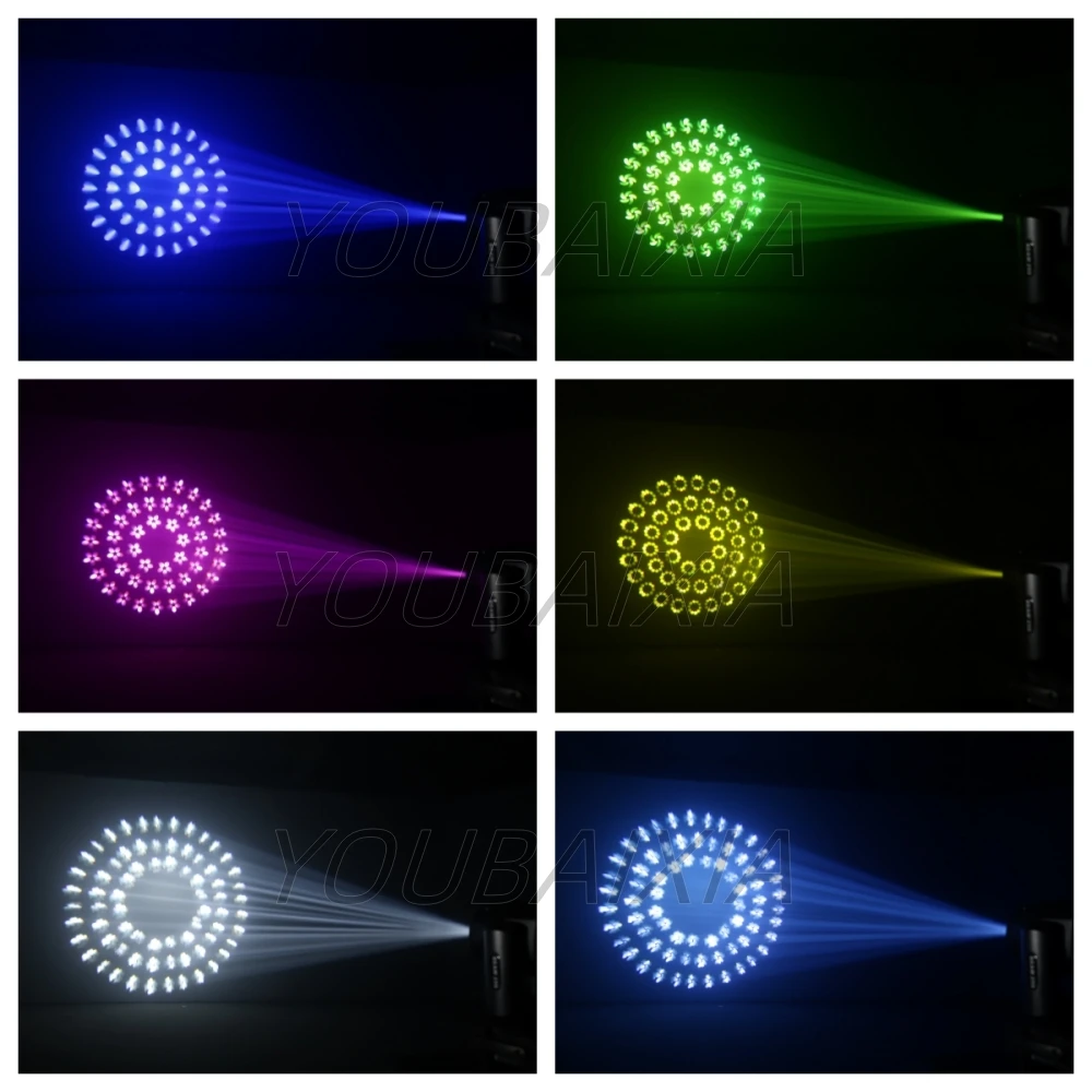 1-2PZ/ 250W 8R RGBW BEAM DMX512 ضوء المرحلة مع رأس التحكم الصوتي المحمول وإضاءة DJ DMX، مناسبة لموسيقى الزفاف