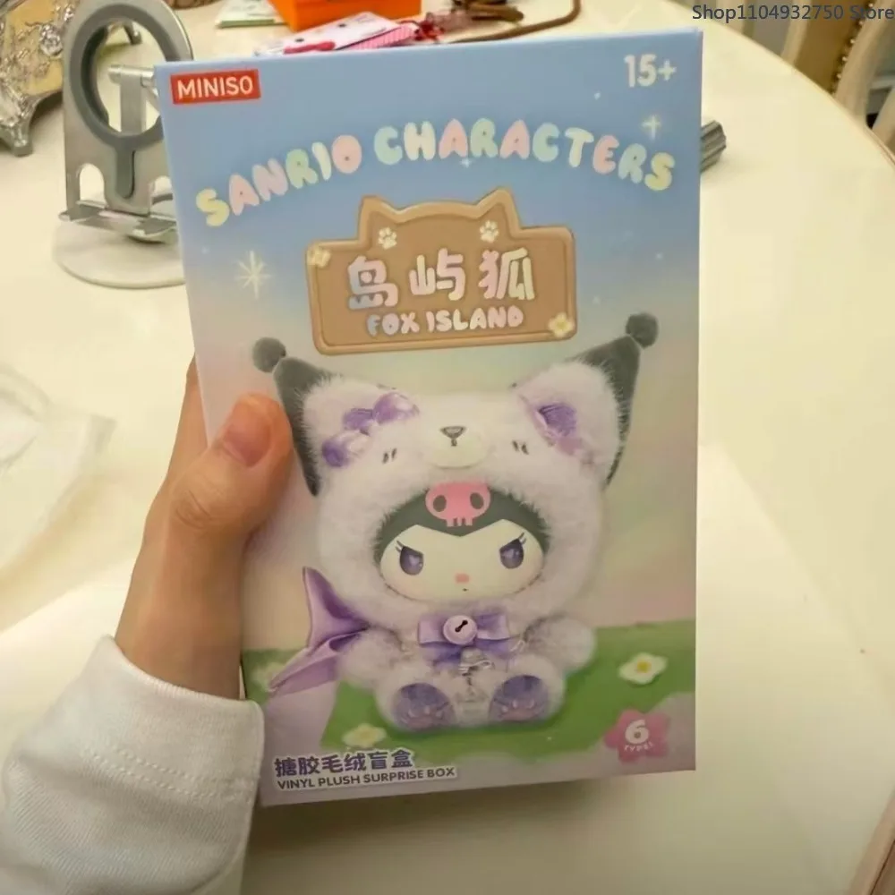 Miniso سانريو الأسرة جزيرة الثعلب سلسلة الفينيل أفخم العصرية قلادة صندوق أعمى كيتي القط كورومي ميلودي كورومي دمية هدية الكريسماس #3