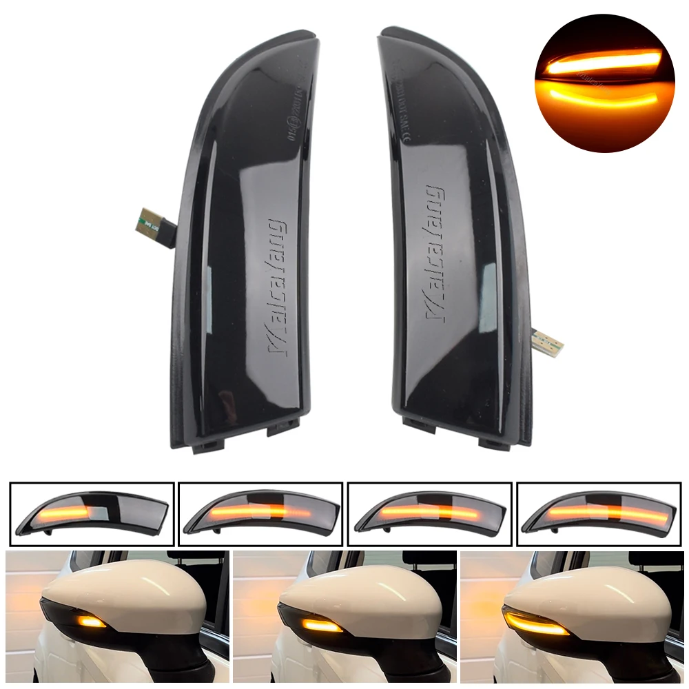 Car LED Dynamic Blinker Turn Signal Lights Side Mirror Indicator For Ford Fiesta MK6 VI/UK MK7 For B-Max 2008 2009 2010 - 2017