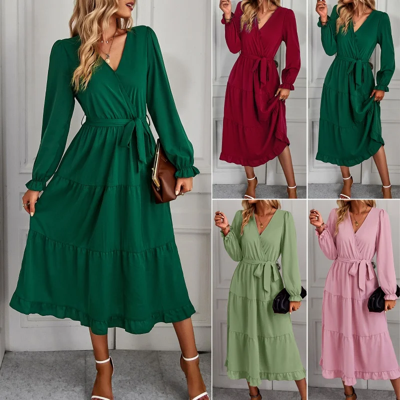 

DY- European Station Large Swing Casual Dress Spring/Summer New Women's Clothing Long Dress