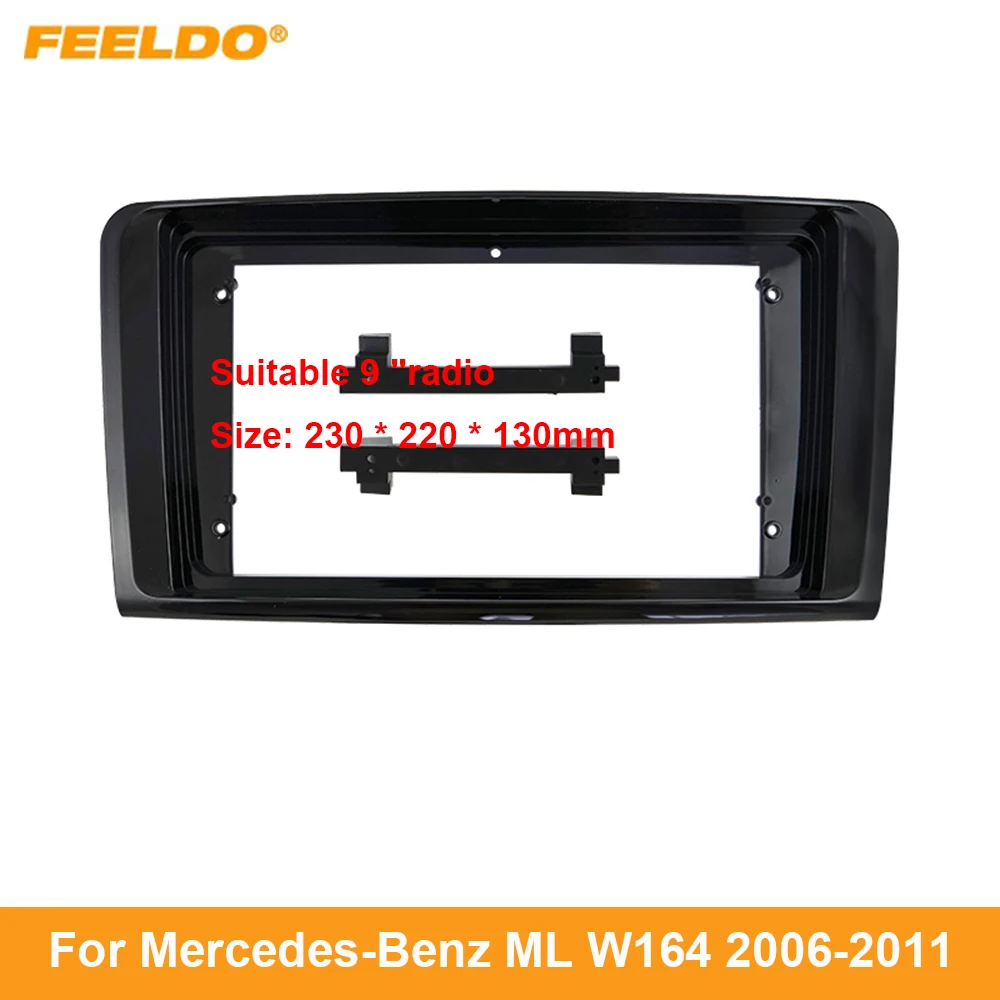 

FEELDO Car Stereo 2Din Big Screen Fascia Frame Adapter For Mercedes-Benz ML W164 06-11 Audio Dash Fitting Panel Frame Kit