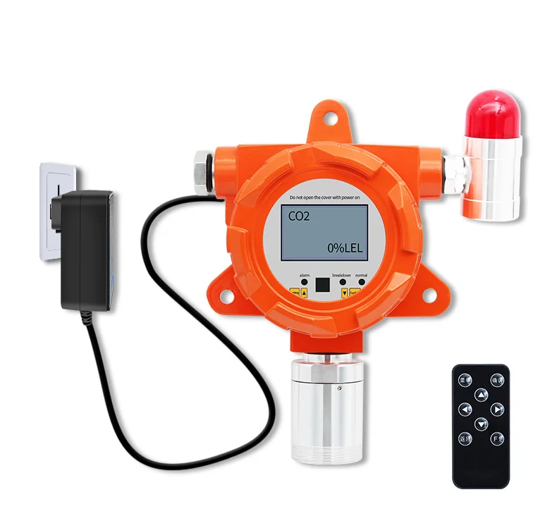 Aikesi detector de vazamento de gás CO2 detecção de vazamento de gás detector de gás combustível metanal fixo com alarme LED