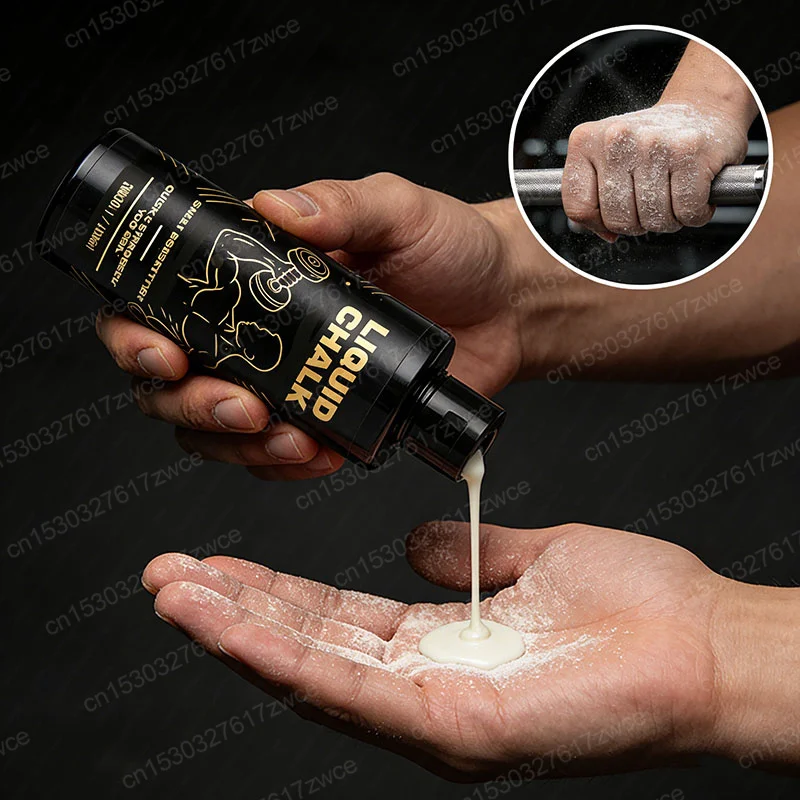 Flüssige Magnesium-Kreide, rutschfeste Sportkreide für Fitness, Gewichtheben, Klettern, Klimmzugübungen und Stahlrohrtanz.