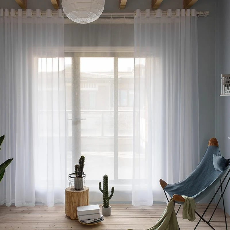 Heimdekoration, durchsichtige Tüllvorhänge für Wohnzimmer, Schlafzimmer, Esszimmer, Dekoration, Fenster, Halbschattierung, Behandlung, Voile-Drape, luxuriöse Tür – Detail 11