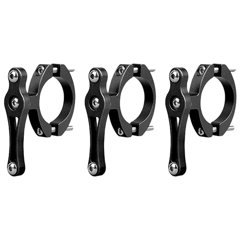 3X Bicycle Water Bottle Clip Cage Holder Clamp Handlebar Bracket Mount Seatpost Handlebar Front Fork Frame Tube,Black