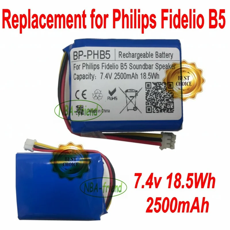 

7.4V 2500mAh 18.5Wh Battery for Philips Fidelio HTL9100/93 Soundbar Speaker