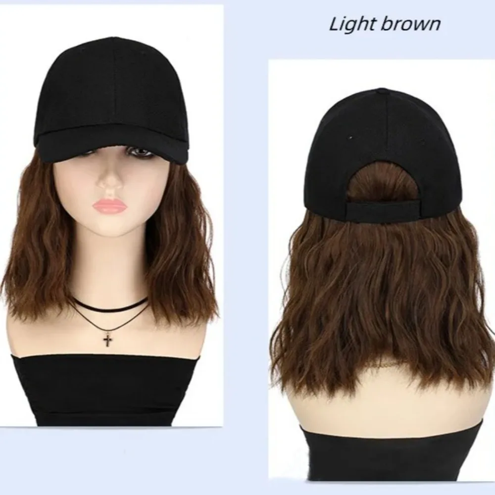 أزياء متكاملة شعر مستعار بلغت ذروتها قبعة موجات مجعد بوبو Snapback قبعة واقية من الشمس قبعة المرأة #4