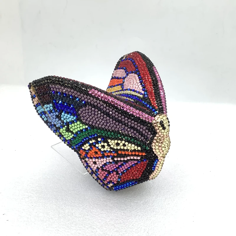 

Женские вечерние сумки-клатчи с бабочками и драгоценными камнями, женские кошельки и сумки с кристаллами, свадебный кошелек, роскошный клатч