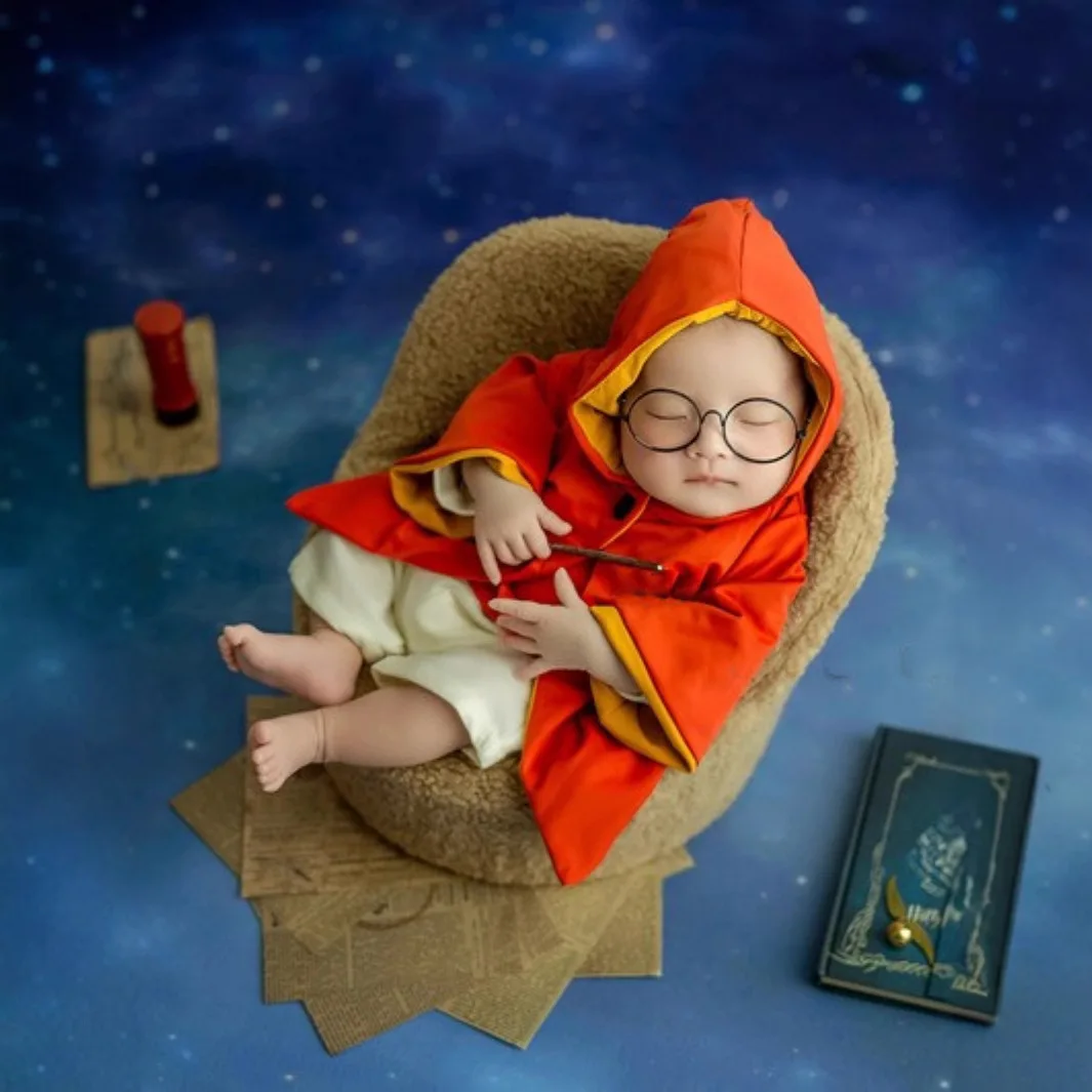 Newborn Photography Props Outfit  Baby Romper Bodysuits Magic Cape Coat Wraps Shooting Baby Photo Props Clothing Accessories