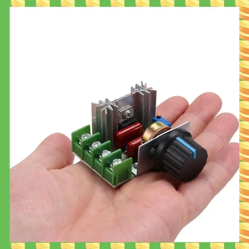 AB53 6 Pcs Speed Controller For AC Motor AC 220V 2000W Thyristor Motor Speed Control Adjustable Power Controller