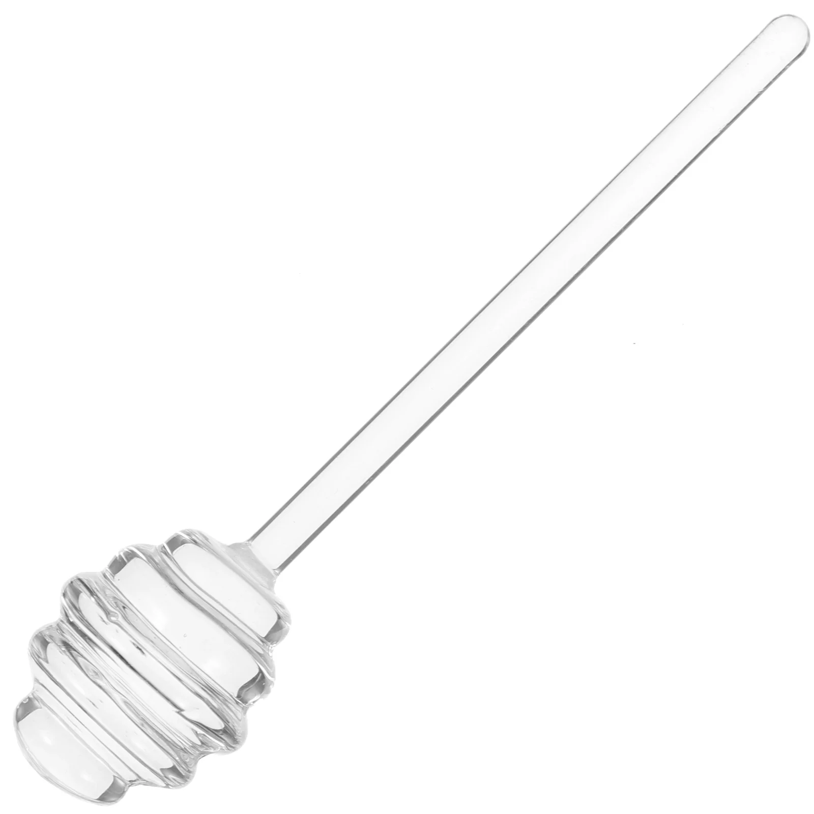 

Glass Honey Stirrer Fruits Jam Stick Portable Coffee Whisk Multi Function Household Rod Stable Safe Practical Spiral Design
