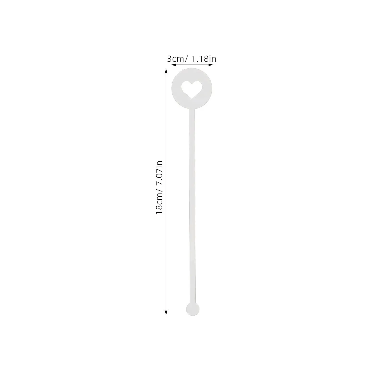 20Pcs Acrylic Heart Stir Sticks Reusable Beverage Stirrers for Cocktail Coffee Juice Milk Formula Tea Bar Accessories Party