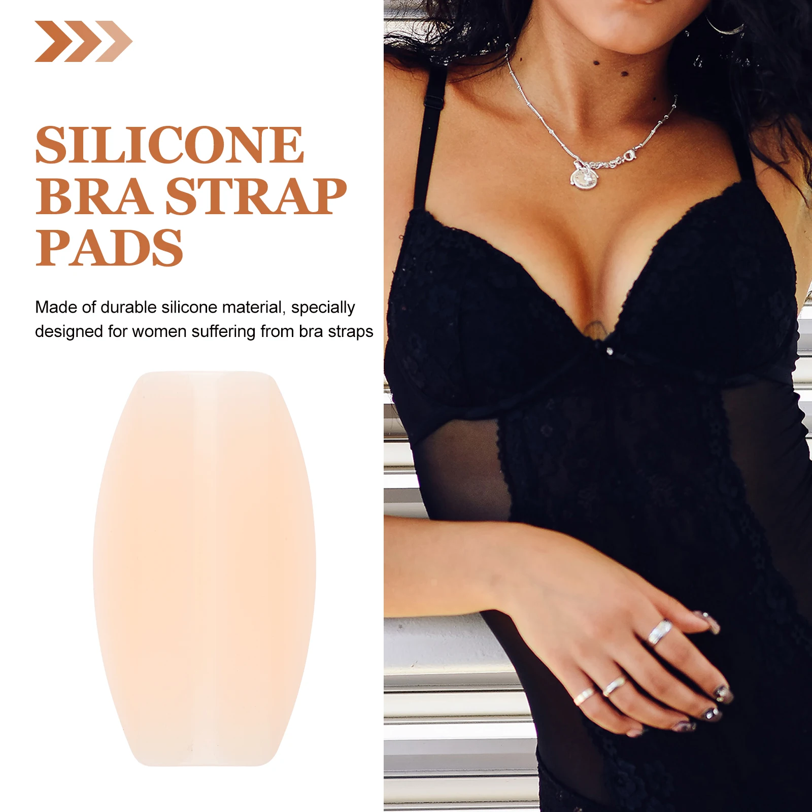 

2 Pcs Shoulder Strap Pad Anti-slip Stress Reliever Silicone Bra Cushions Pads Non