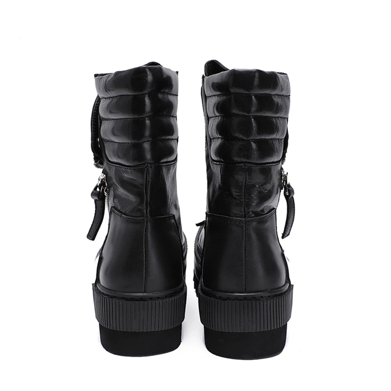 Designer Customized Goodyear Nappa Genuine Leather Handmade Sewing Gentle Cool Artist Hairstylist Sneakers Boots