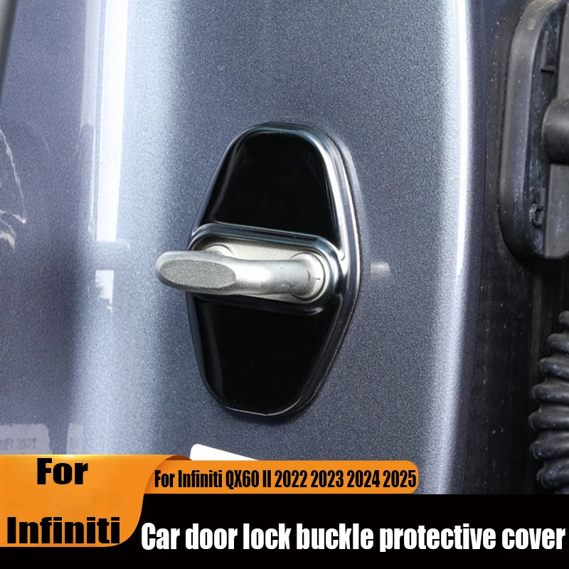 

For Infiniti QX60 II 2022 2023 2024 2025 modified car door lock buckle protective cover car interior decoration accessories