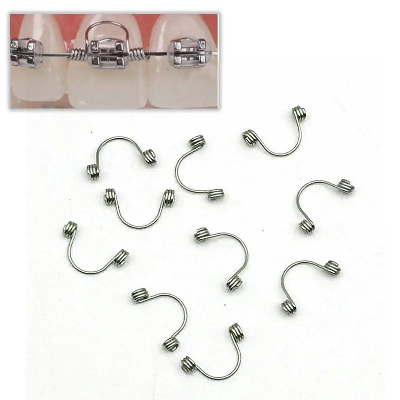 10PCS Orthodontic Torque spring Orthodontic Spring Stainless Steel Dental Supply Orthodontic Bracket