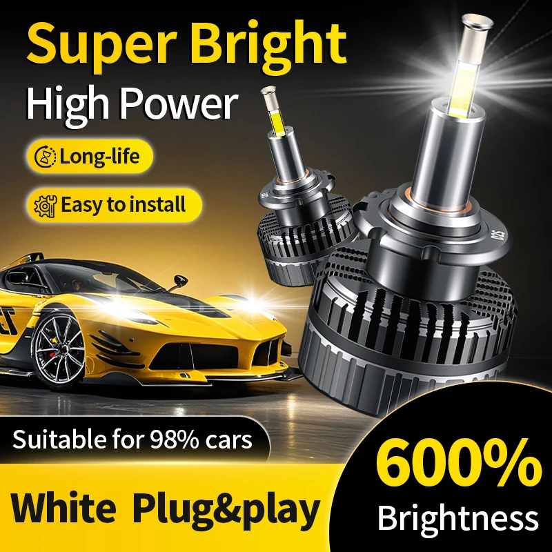 

2PCS D2S Headlight Bulbs HID Light 110W Hi/Lo Beam D2R Turbo LED 32000LM 6000K Plug & Play White Bulb For Ford/Porsche/Volvo